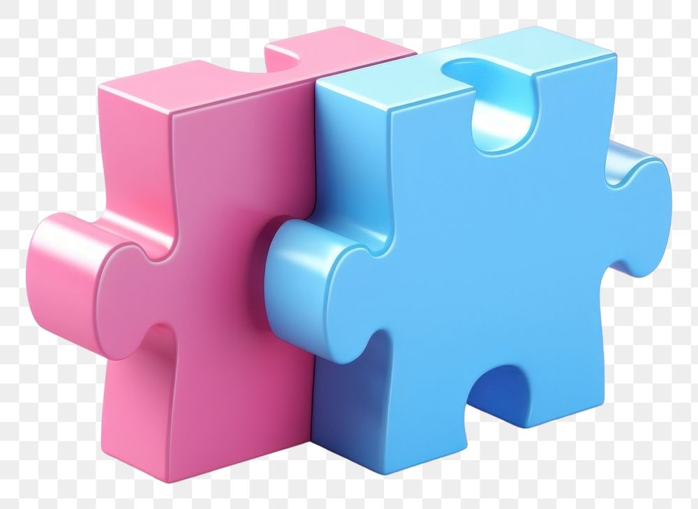 PNG Puzzle pink blue incomplete. AI generated Image by rawpixel.