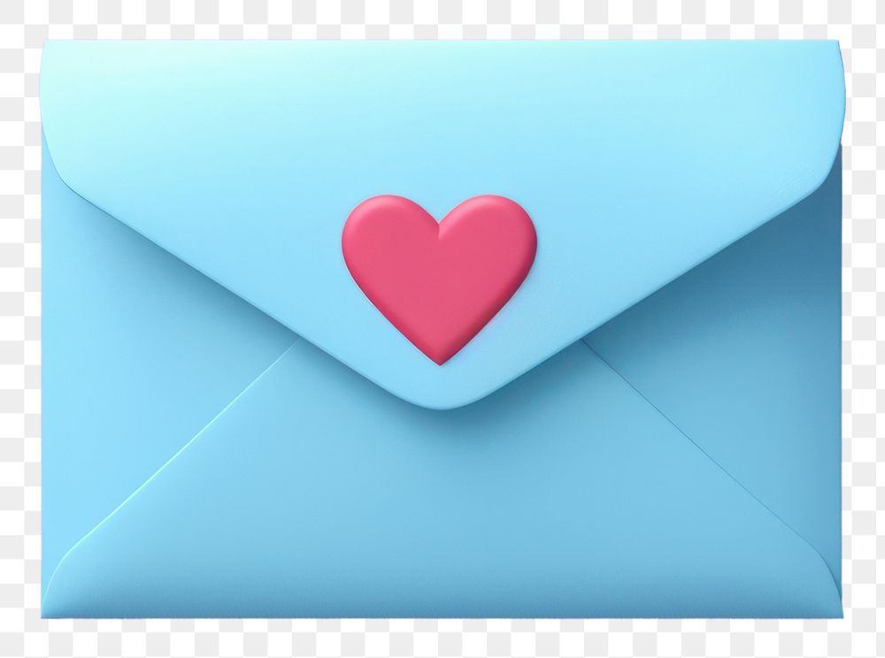 PNG Envelope heart mail blue. AI generated Image by rawpixel.