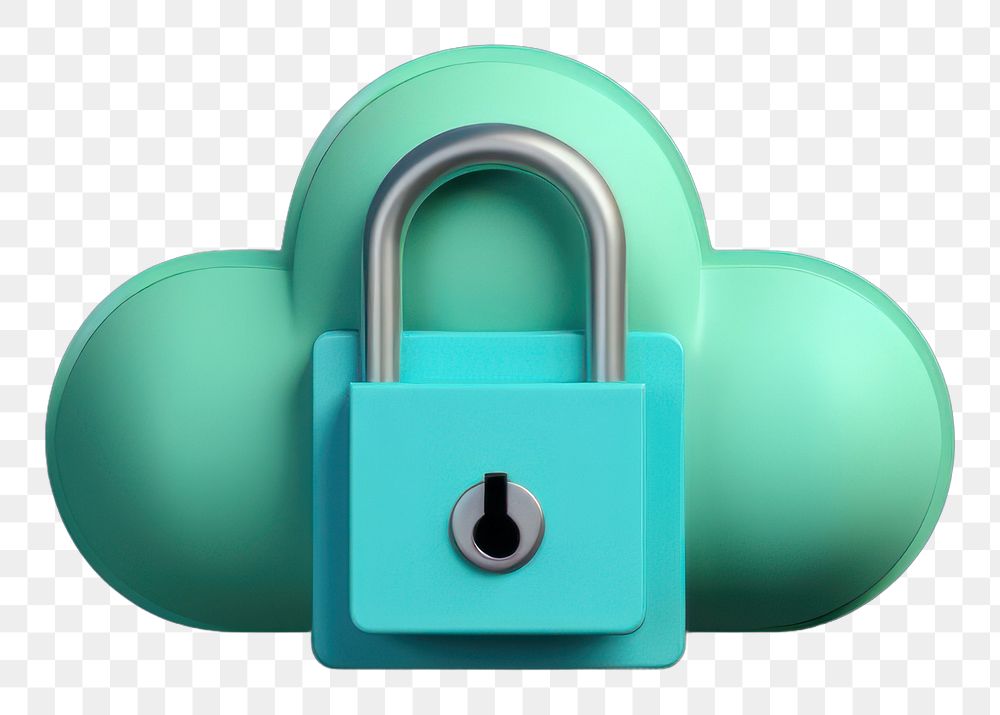 PNG Security green cloud lock. AI generated Image by rawpixel.