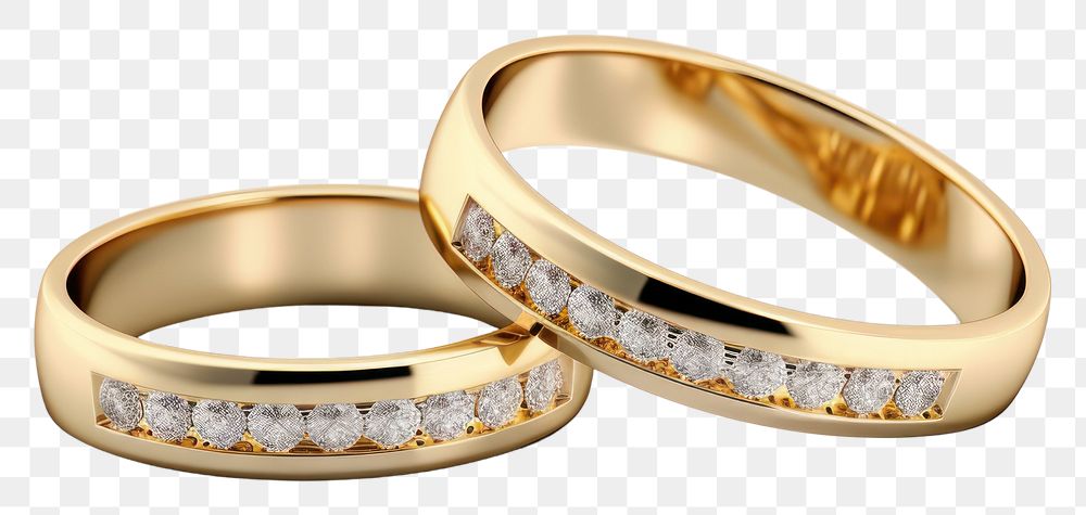 PNG Wedding rings gold jewelry diamond. AI generated Image by rawpixel.