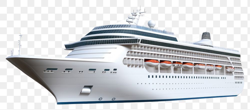 PNG White Cruise ship vehicle cruise boat. AI generated Image by rawpixel.
