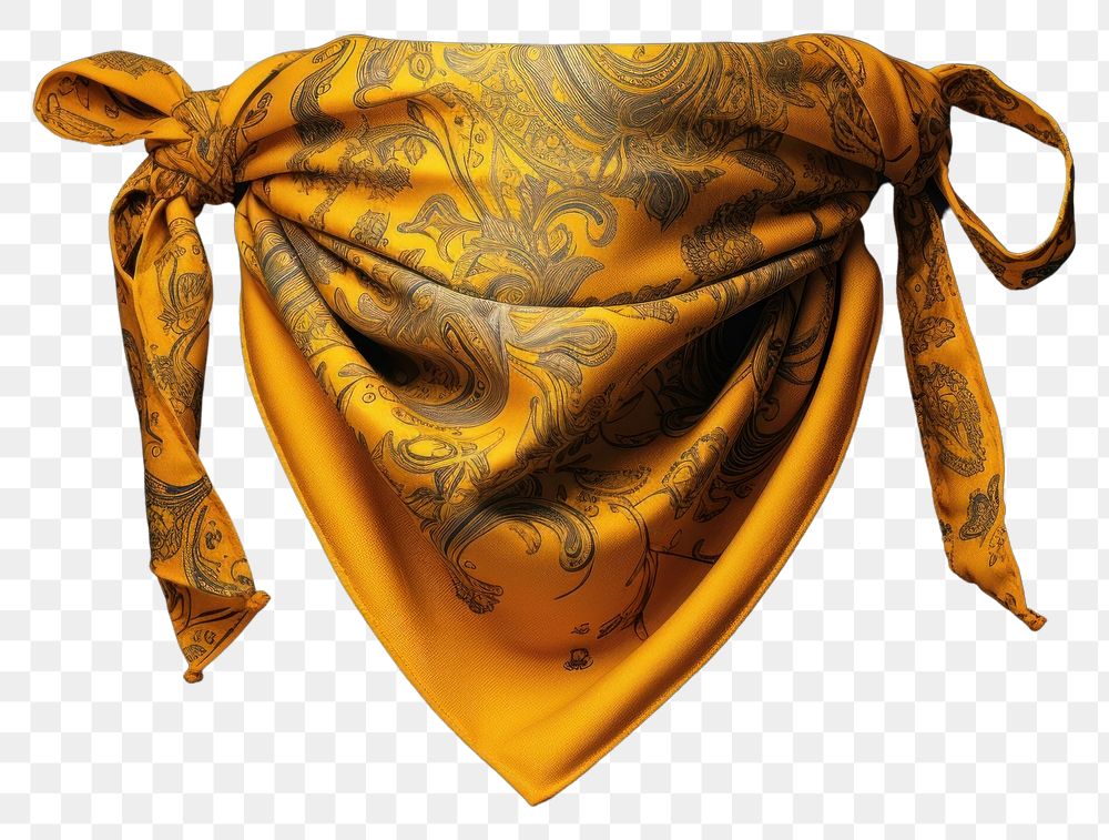 PNG Bandana yellow accessories accessory. AI generated Image by rawpixel.