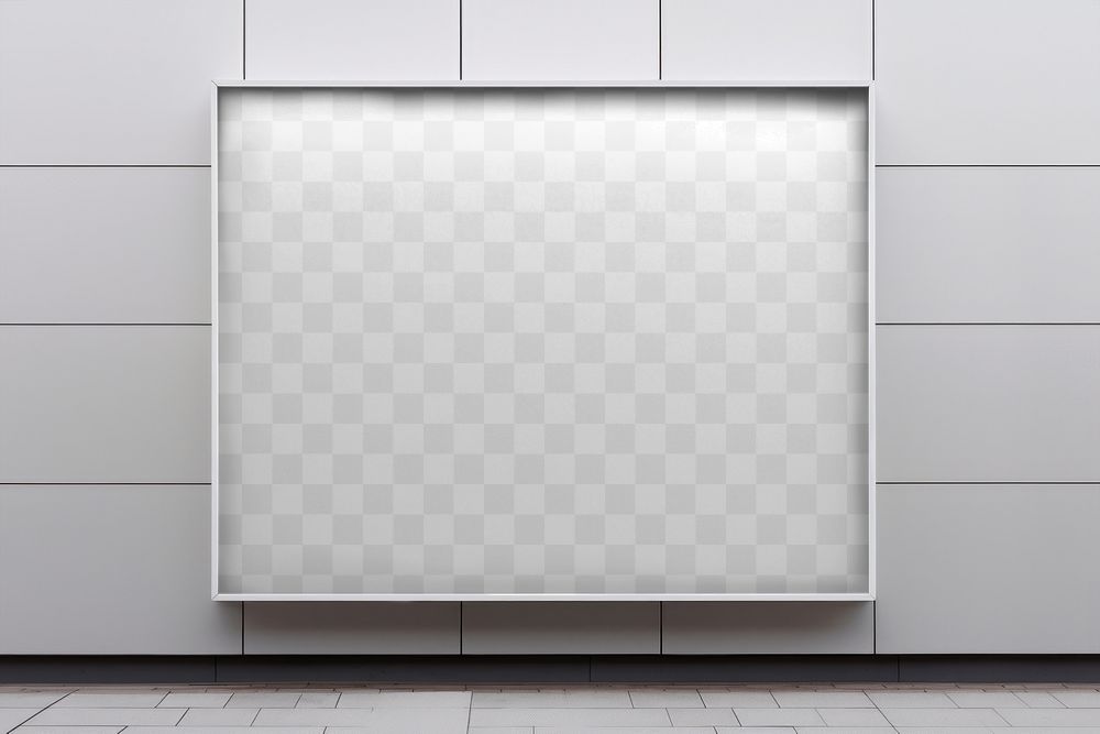 White wall, png transparent mockup