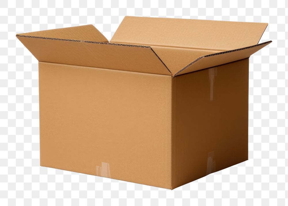 PNG Box cardboard carton white background. AI generated Image by rawpixel.