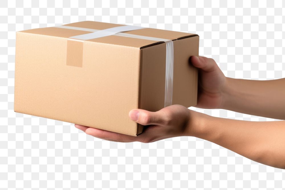 PNG Box cardboard holding carton. AI generated Image by rawpixel.