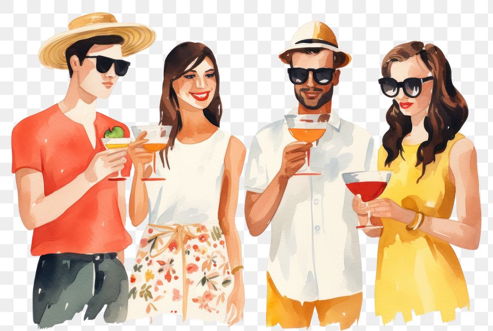 PNG Drinking sunglasses cheerful adult. AI generated Image by rawpixel.