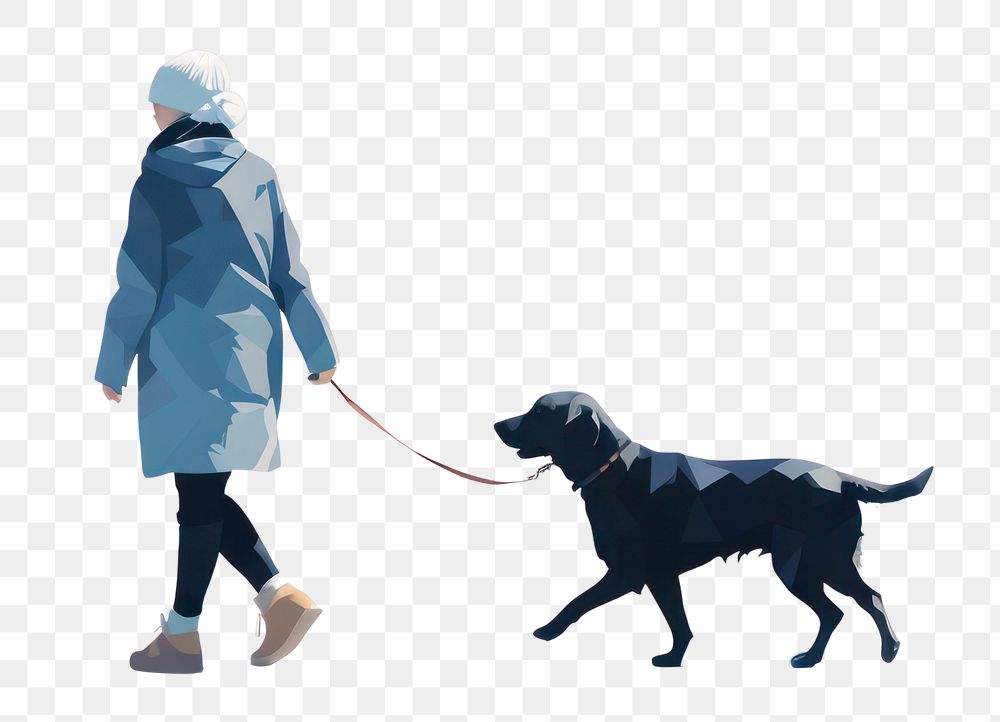 PNG Walking dog animal mammal. AI generated Image by rawpixel.