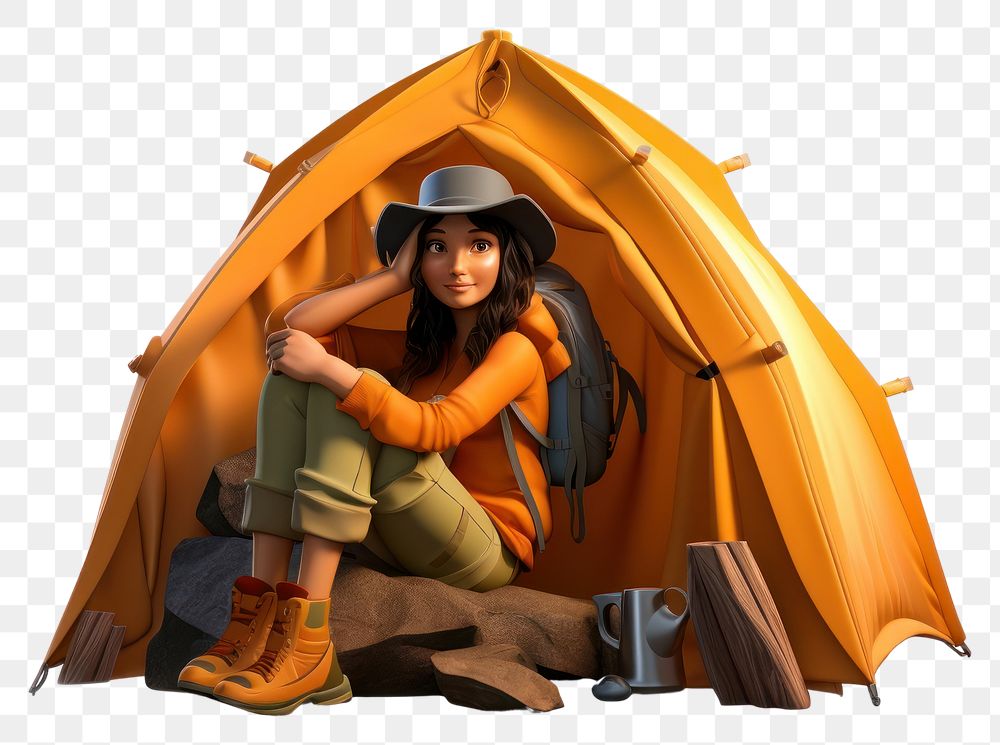 PNG Tent portrait camping adult. AI generated Image by rawpixel.