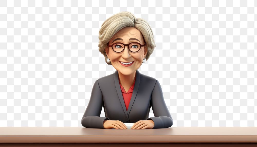 PNG Portrait smiling cartoon female. AI generated Image by rawpixel.