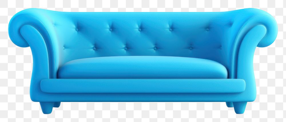 PNG Furniture armchair sofa blue. AI generated Image by rawpixel.
