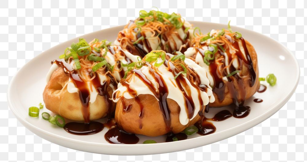 PNG Takoyaki plate food meal. AI generated Image by rawpixel.