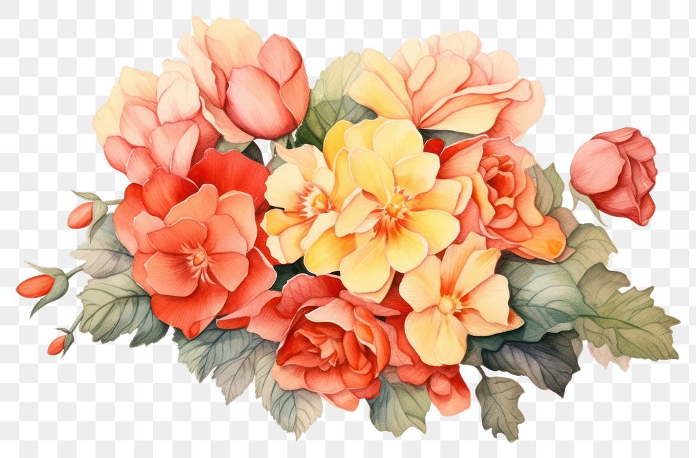 PNG Painting pattern flower plant. AI generated Image by rawpixel.