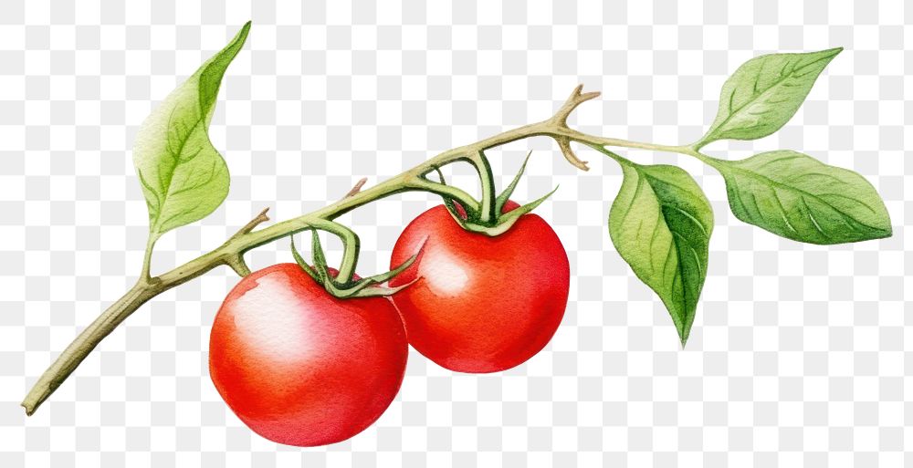 PNG Tomato vegetable branch fruit. AI generated Image by rawpixel.