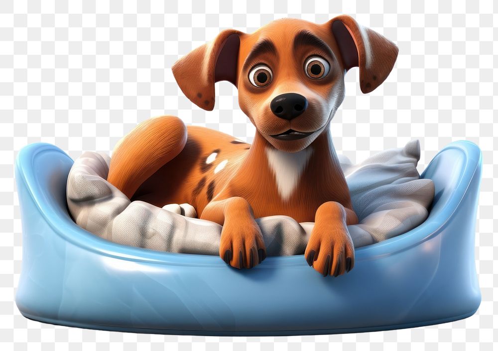 PNG Dog figurine cartoon animal. AI generated Image by rawpixel.
