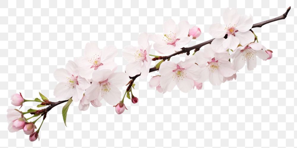 PNG Blossom flower branch cherry. 