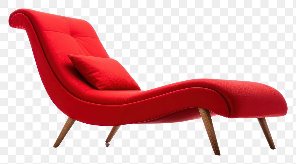 PNG Furniture chair red transparent background. 