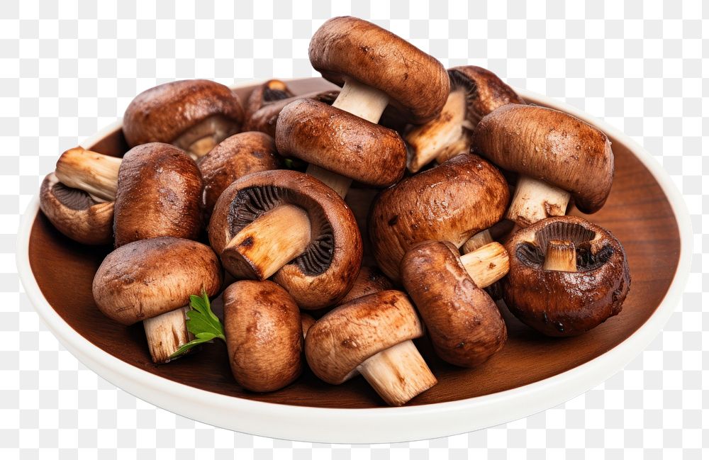 PNG Mushroom food white background vegetable. AI generated Image by rawpixel.