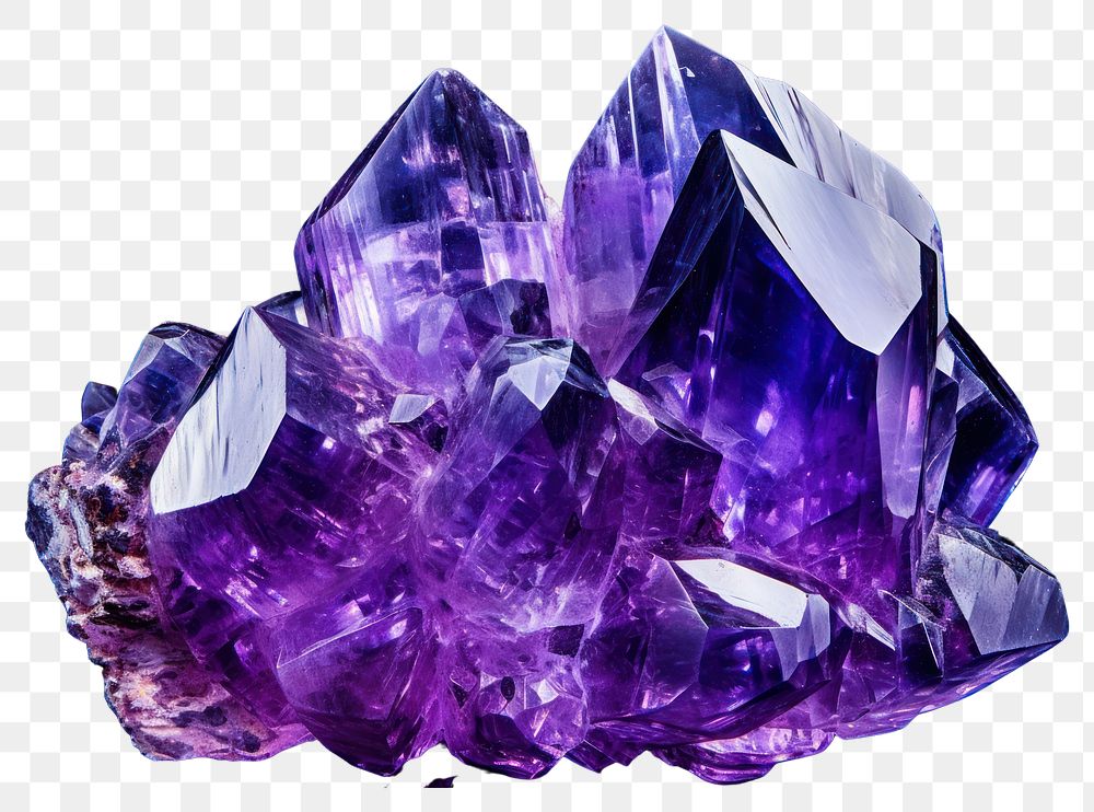 PNG Gemstone amethyst crystal mineral. AI generated Image by rawpixel.