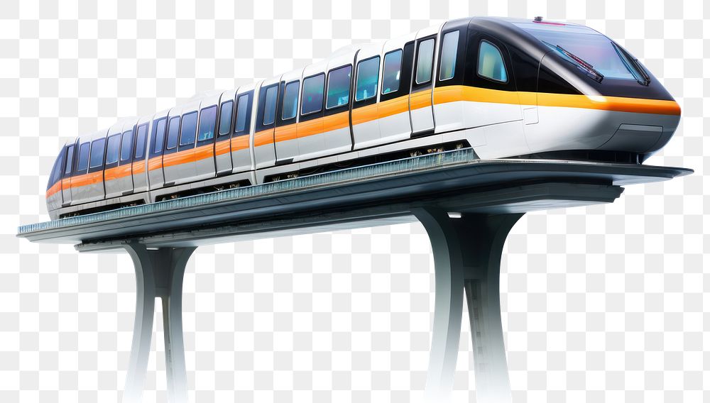 PNG Vehicle train transportation monorail. AI generated Image by rawpixel.
