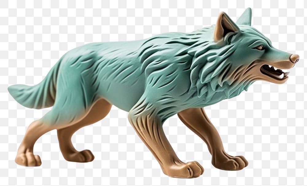 PNG Wolf figurine mammal animal transparent background