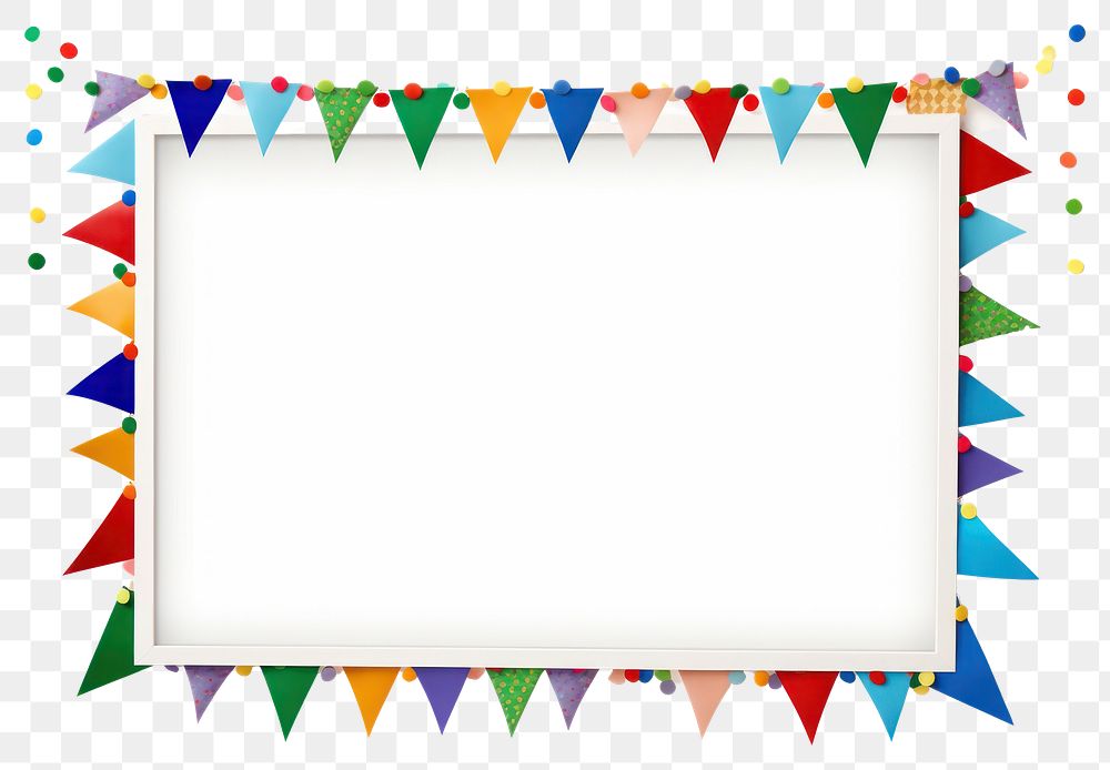 PNG Party bunting frame  paper 