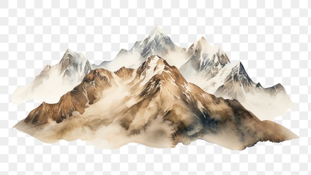 PNG Mountain nature transparent background mountain range. AI generated Image by rawpixel.