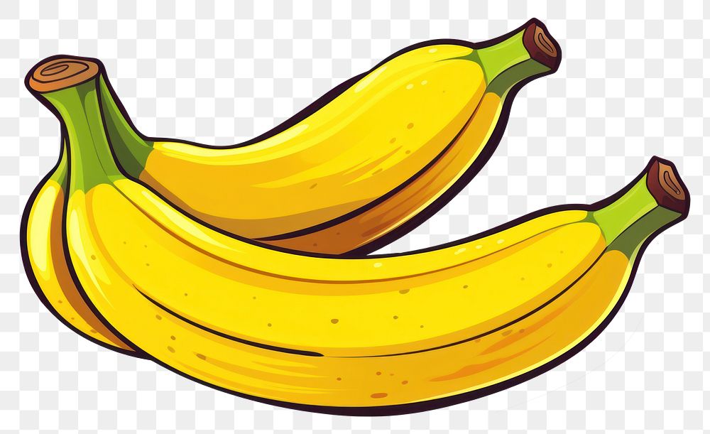 PNG Banana cartoon plant food. AI generated Image by rawpixel.