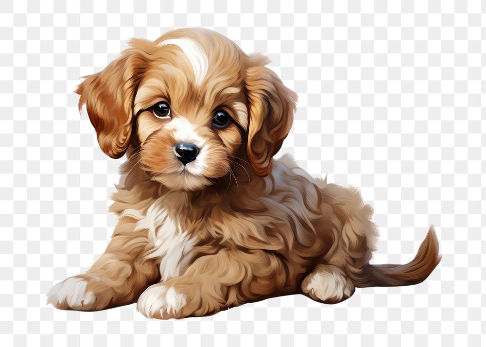 PNG Puppy spaniel mammal animal. AI generated Image by rawpixel.