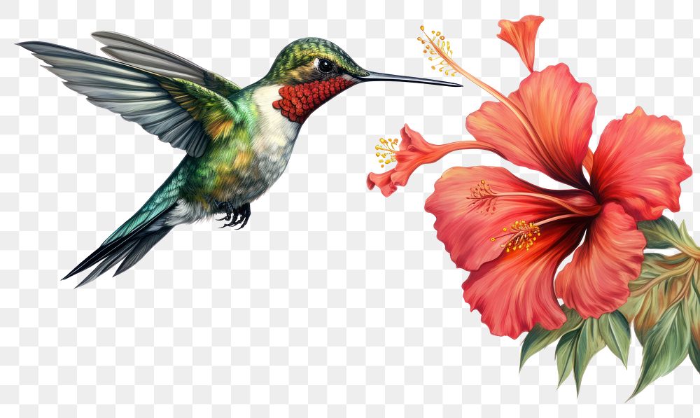 PNG Hummingbird flower animal plant. 