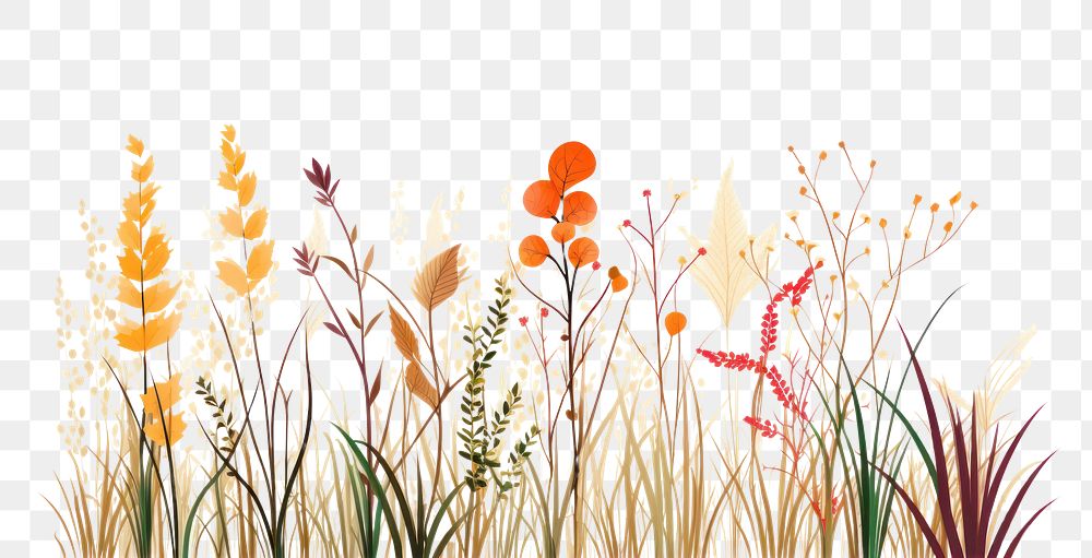 PNG Plant grass flower white background. AI generated Image by rawpixel.