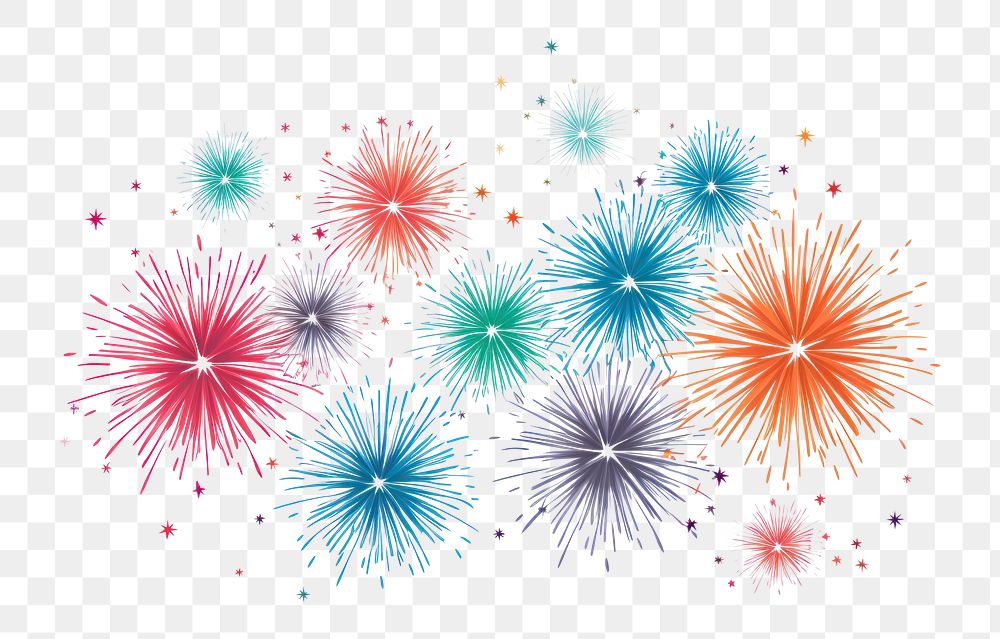 PNG Fireworks celebration white background illuminated. AI generated Image by rawpixel.