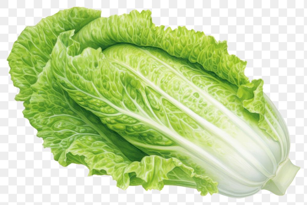 PNG Vegetable lettuce plant food, digital paint illustration. AI generated image