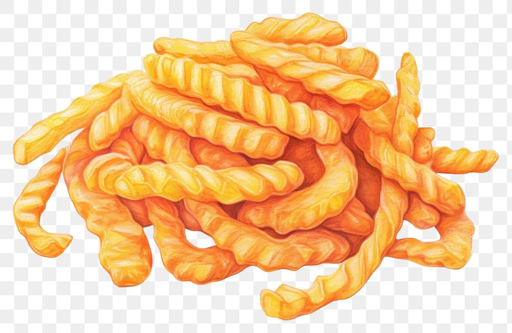 PNG Fries food white background freshness, digital paint illustration. AI generated image