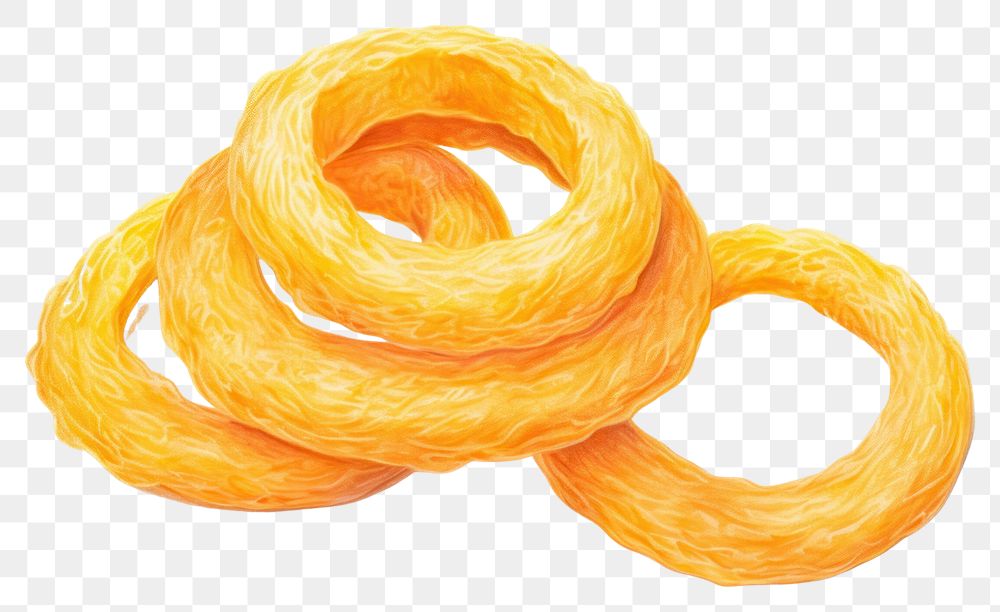 PNG Onion rings food, digital paint illustration.