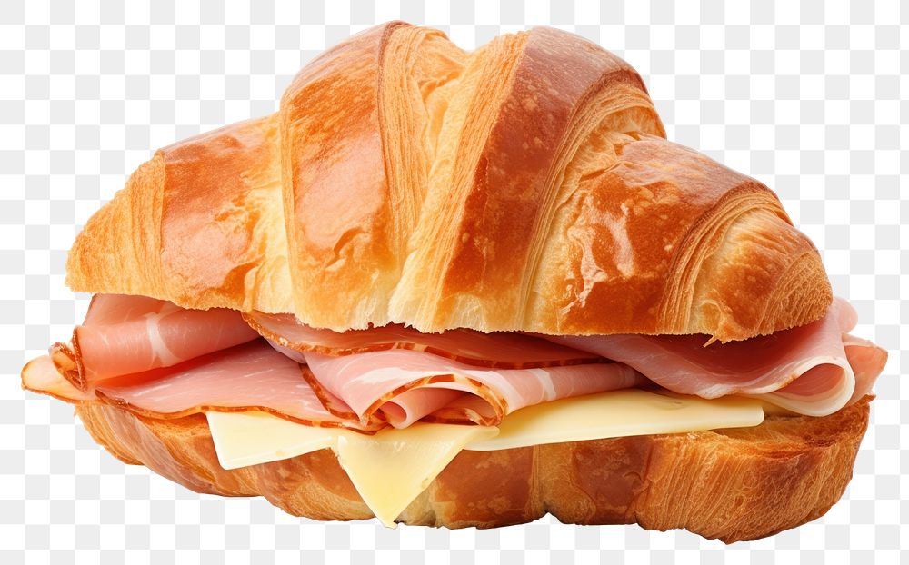 PNG Croissant food viennoiserie prosciutto. AI generated Image by rawpixel.