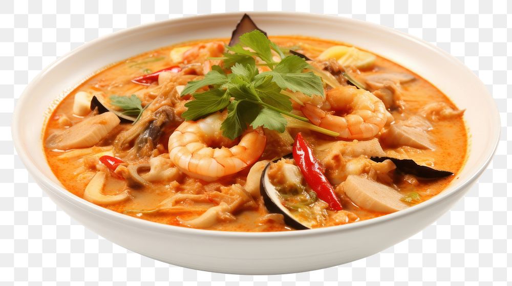 PNG Seafood curry plate stew. 