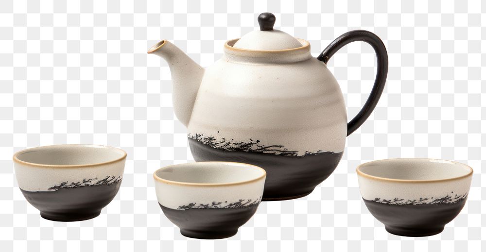 PNG Porcelain pottery teapot cup. AI generated Image by rawpixel.