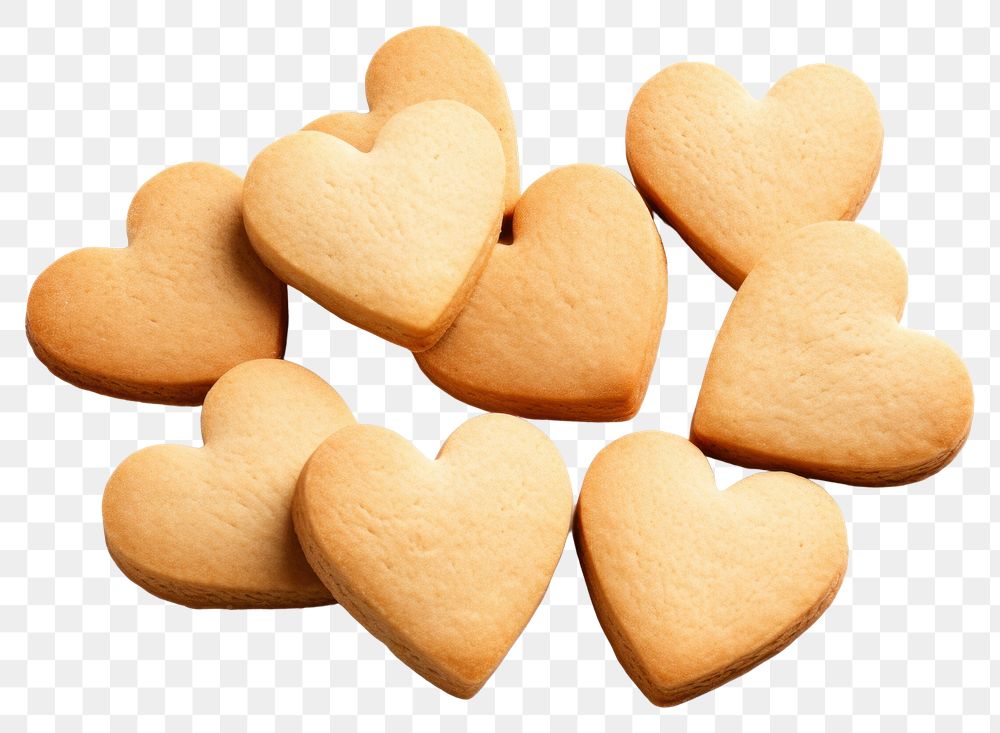 PNG Biscuit cookies shape heart food. AI generated Image by rawpixel.