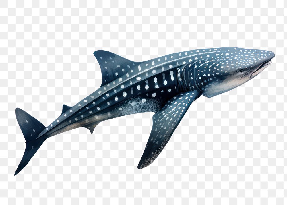 PNG Whale shark underwater animal mammal, digital paint illustration AI generated image