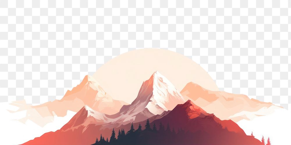 PNG Mountain silhouette outdoors nature. AI generated Image by rawpixel.