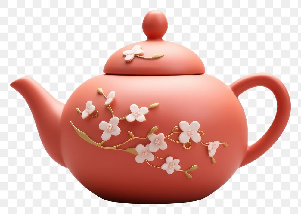 PNG Ceramics teapot porcelain tableware. AI generated Image by rawpixel.