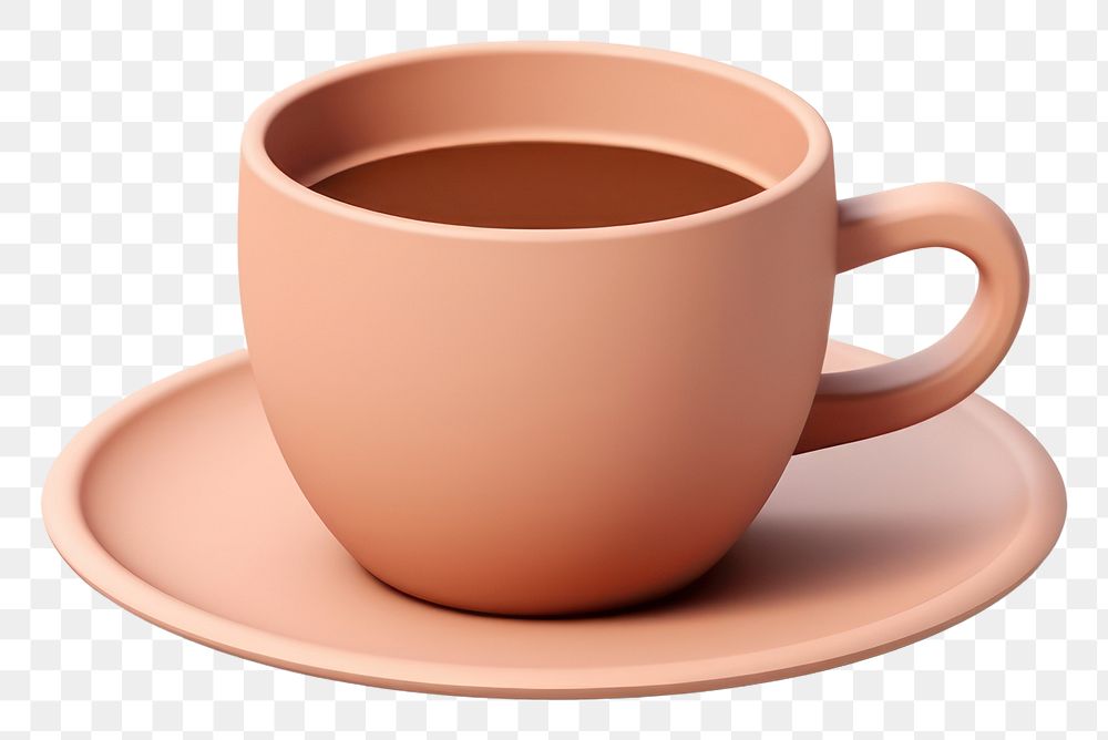 PNG  Coffee cup saucer drink. AI generated Image by rawpixel.