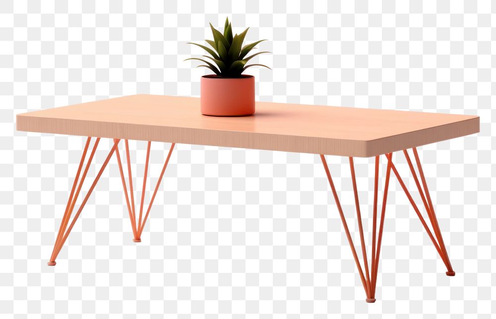 PNG Table furniture desk houseplant. AI generated Image by rawpixel.