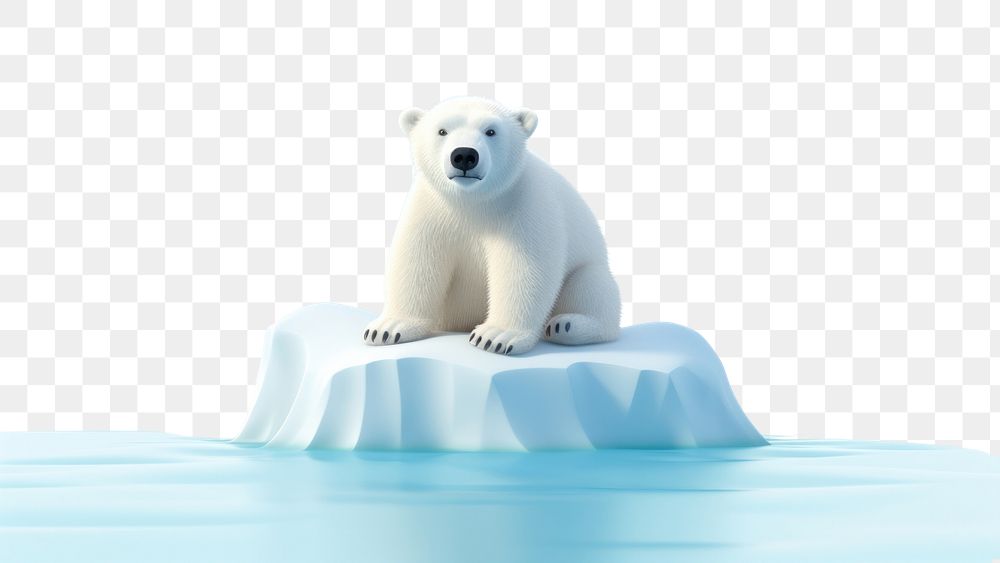PNG Bear wildlife outdoors iceberg. AI generated Image by rawpixel.