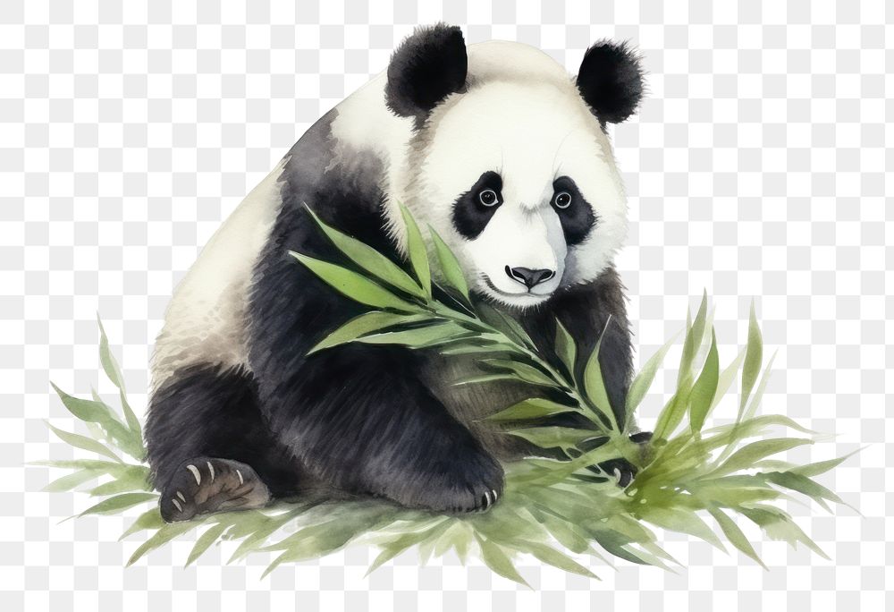 PNG Wildlife animal mammal panda. AI generated Image by rawpixel.