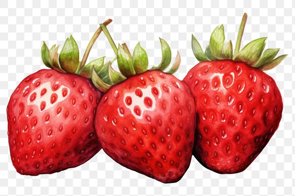 PNG Strawberry berries fruit plant. AI generated Image by rawpixel.