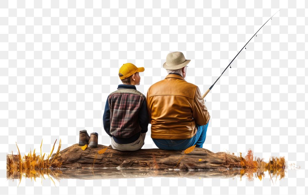 PNG Outdoors fishing adult togetherness. AI generated Image by rawpixel.