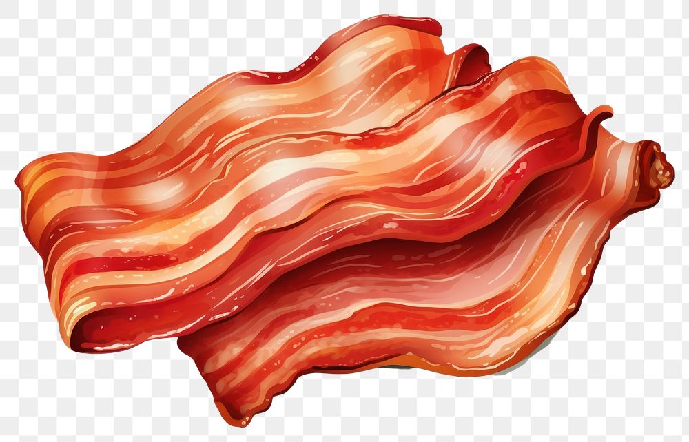 PNG Bacon pork food meat. AI generated Image by rawpixel.