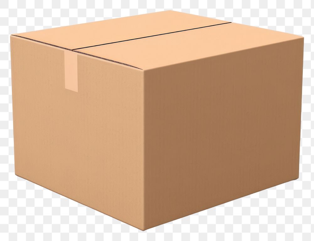 PNG Box cardboard carton white background. AI generated Image by rawpixel.