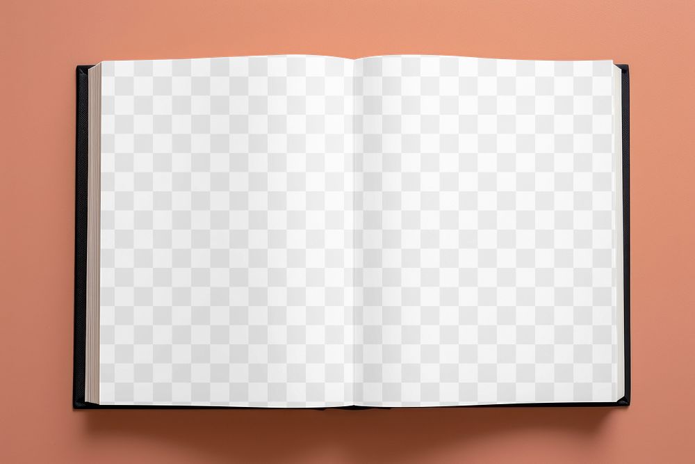 Book pages png mockup, transparent design